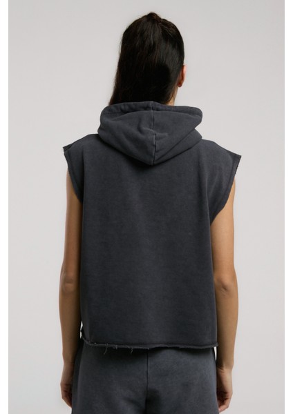 Authentic Boxing Wmn Oversize Antrasit Kadın Kolsuz Sweatshirt fırsatları
