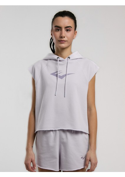 Ever Classics Wmn Lila Kadın Crop Kapüşonlu Kolsuz Sweatshirt