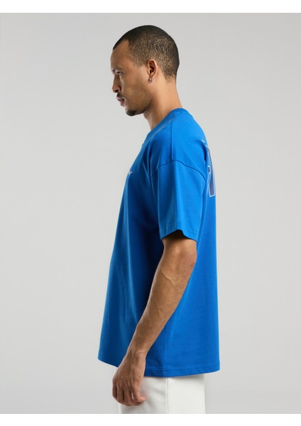 Ever Classics Oversize Arkası Baskılı Koyu Indigo Erkek Tişört modelleri