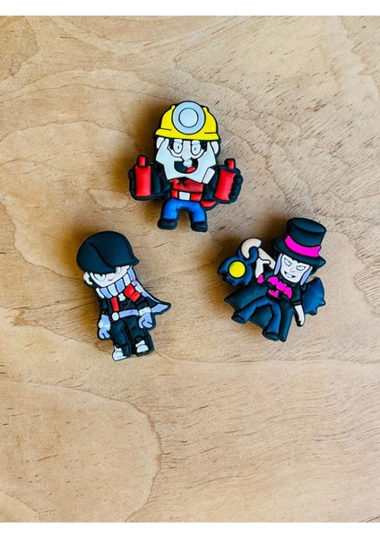 Jibbitz Terlik Süsü 3'lü Set Brawl Stars Mortis,edgar