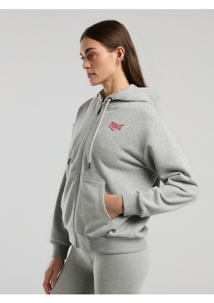 Ever Classics Wmn Gri Melanj Kadın Kapüşonlu Full Zip Sweatshirt indirimleri