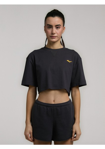 Ever Classics Wmn Comfort Füme Kadın Crop Tişört