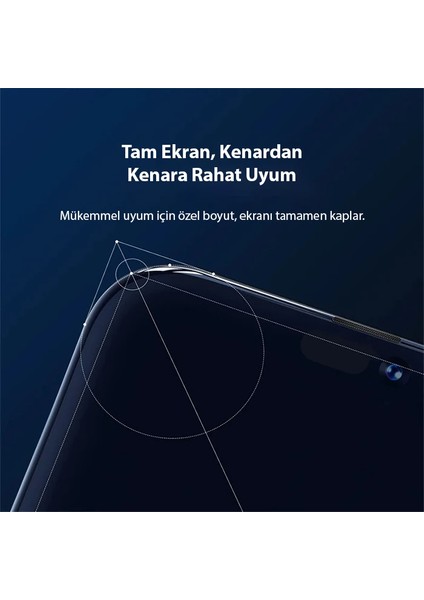 Baseus Crystal iPhone 15 Full Koruma Anti Mavi Işık Tempered Cam Ekran Koruyucu 2 - LORCE8795-31 modelleri