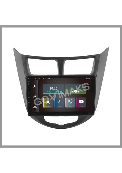 GOVİMAKS HYUNDAİ ACCENT ACCENT BLUE SİYAH UYUMLU 6 GB RAM 128 GB HAFIZA ANDROID MULTIMEDIA TEYP