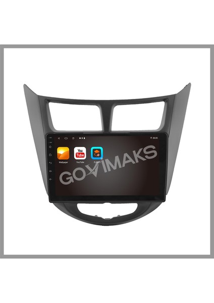 GOVİMAKS HYUNDAİ ACCENT ACCENT BLUE SİYAH UYUMLU 6 GB RAM 128 GB HAFIZA ANDROID MULTIMEDIA TEYP