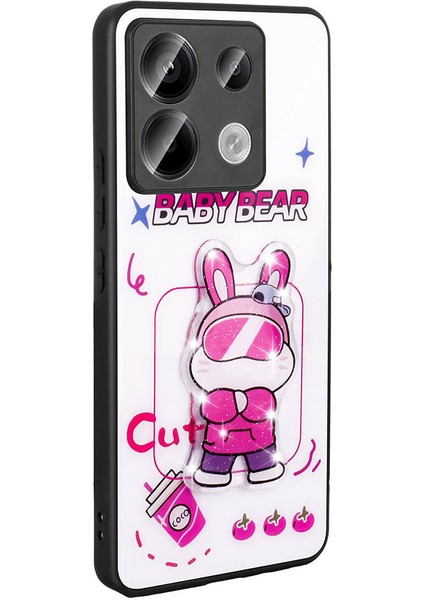 Xiaomi Redmi Note 13 Pro 5g Kılıf Parlayan Kabartmalı Ikonik Figürlü Mtsc Amas Silikon Kapak-Siyah fiyatları