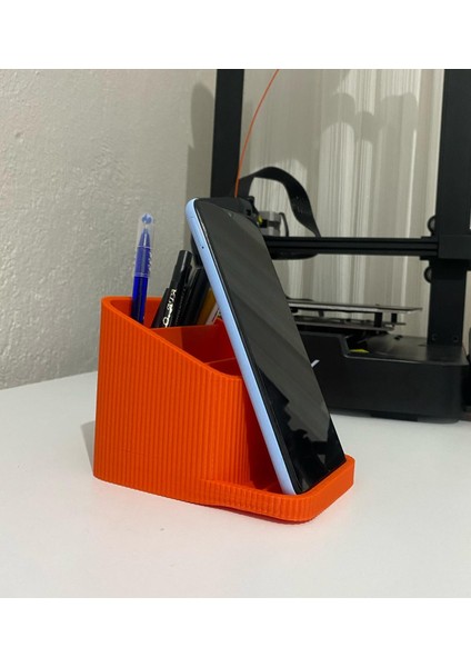 3D Baskı Çok Amaçlı Telefon Standı ve Kalemlik | Masaüstü Organizer fiyatları