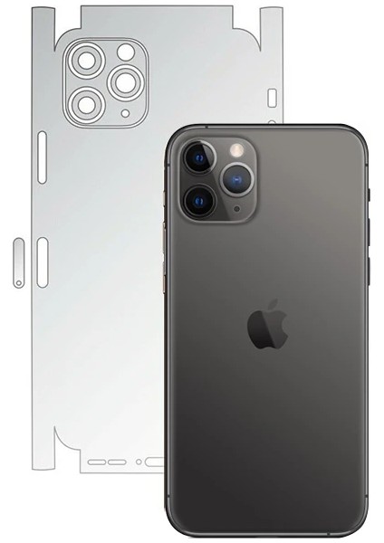 Iphone 11 Pro Max 6.5 Hidrojel Hayalet Arka Yan Tam Kaplama Koruyucu FILM-(1903) - LORCE8180-6007