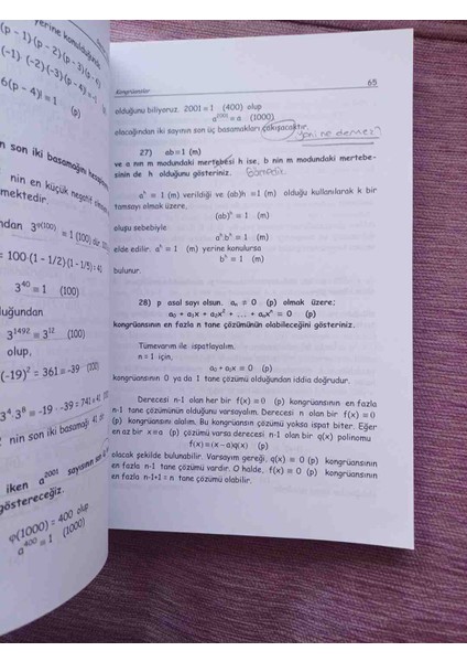 Matematik Öğrencileri Için Sayı Teorisi Problemlerini Içeren Bir Kitap, 2013 Basimi 300 Sayfa Bazi Sayfalarda Silinebilir Kursun Kalem Isaretleri Var Harici Cok Temiz Durumdadir indirimleri