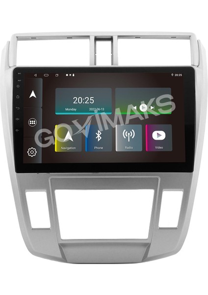 GOVİMAKS HONDA CITY 2009-2011 UYUMLU DİJİTAL 6 GB RAM 128 GB HAFIZA ANDROID MULTIMEDIA TEYP