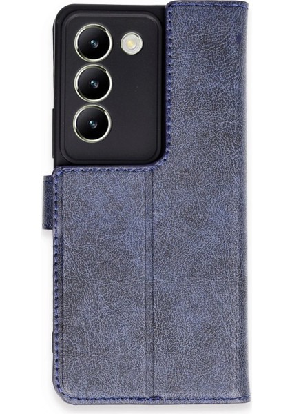 Vivo V30 Lite 4g Kılıf Trend S Plus Kapaklı Kılıf - Lacivert - LORCE7932-8826