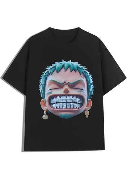 Unisex Retro Anime Baskılı Oversize %100 Pamuk T-Shirt modelleri