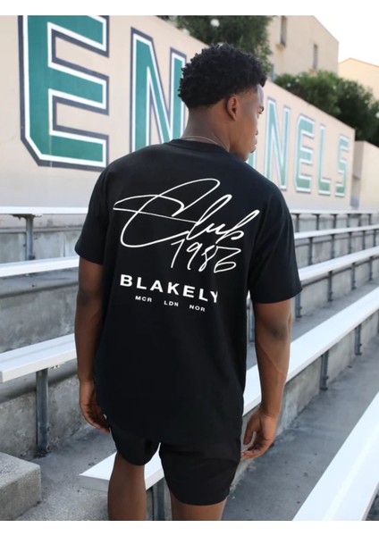 Unisex Club 1986 Sırt Baskılı Oversize T-Shirt fiyatları