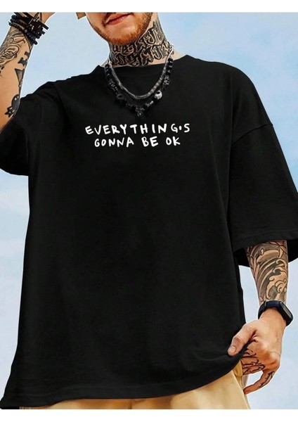 Just Be Free Galaxy Astronot V2 Baskılı Oversize Bisiklet Yaka T-Shirt modelleri