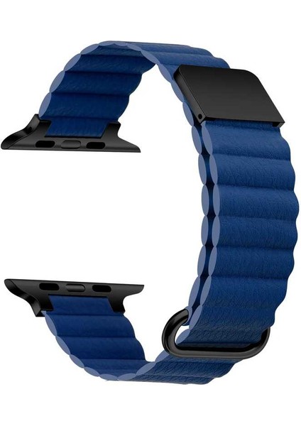 ​​​watch 40MM Uyumlu Krd-78 Pu Deri Kordon Strap Kayış Mtsc - Lacivert fiyatları