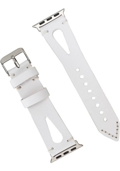 Apple Watch Uyumlu Deri Kordon Ba2 42-44-45MM F3 Beyaz fırsatları