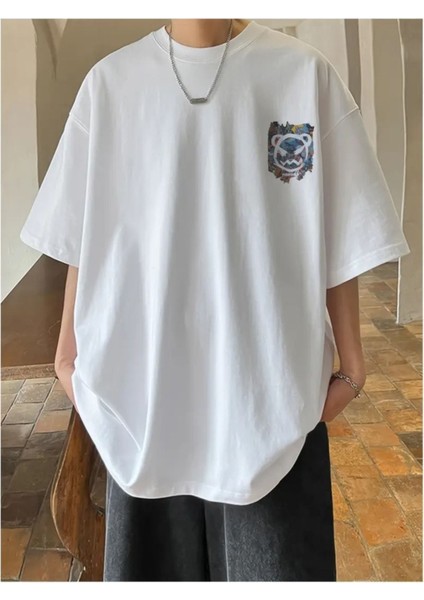 Unisex Chinafmpx Baskılı Oversize %100 Pamuk T-Shirt