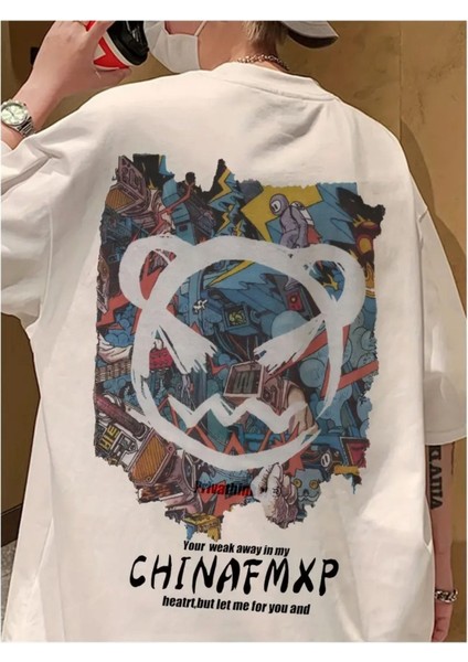 Unisex Chinafmpx Baskılı Oversize %100 Pamuk T-Shirt modelleri