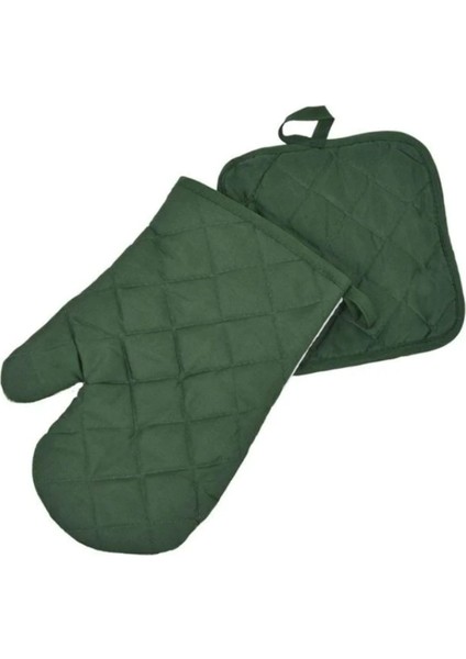 Renkli Horoz ve Kelebek Desenli Fırın Eldiveni ve Tutacak Seti, Pamuklu, 2 Parça modelleri