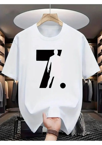 Unisex Futbol Tasarım Baskılı Oversize T-Shirt