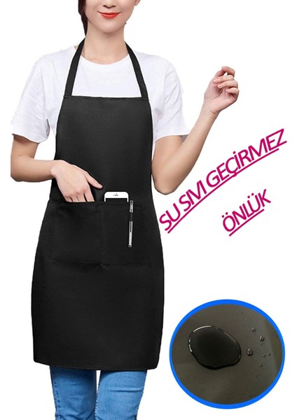 Su Geçirmez, Nano Cepli, Askılı Mutfak Önlüğü, Dayanıklı ve Şık Tasarım