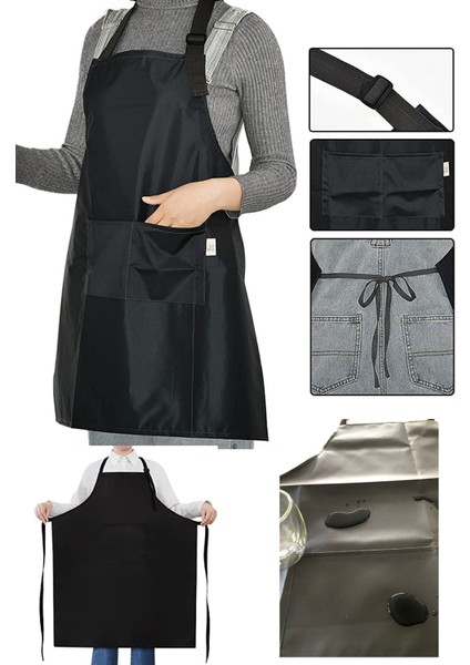 Su Geçirmez, Nano Cepli, Askılı Mutfak Önlüğü, Dayanıklı ve Şık Tasarım