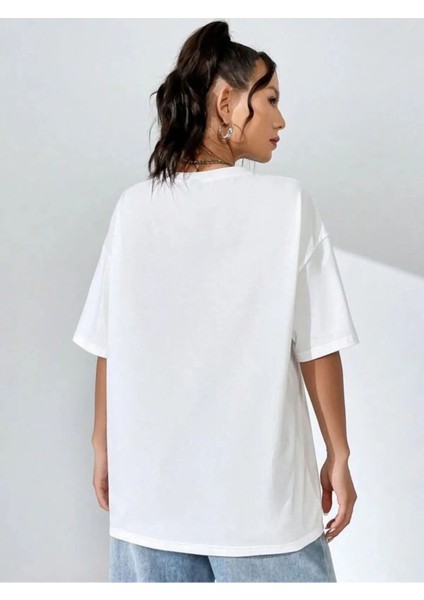 Unisex Tasarım Ayıcık Basklı Oversize T-Shirt fiyatları