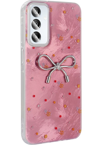 Galaxy A15 Kılıf Kamera Korumalı Figürlü Arth Ponti Silikon Kapak - Açık Pembe modelleri