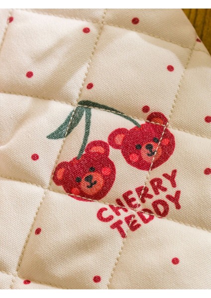 Renkli Kiraz Baskılı Fırın Eldiveni ve Tutaç, Şık ve Dayanıklı Mutfak Gereçleri fırsatları