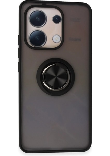 Xiaomi Redmi Note 13 4g Kılıf Montreal Yüzüklü Silikon Kapak - Siyah Ferrg