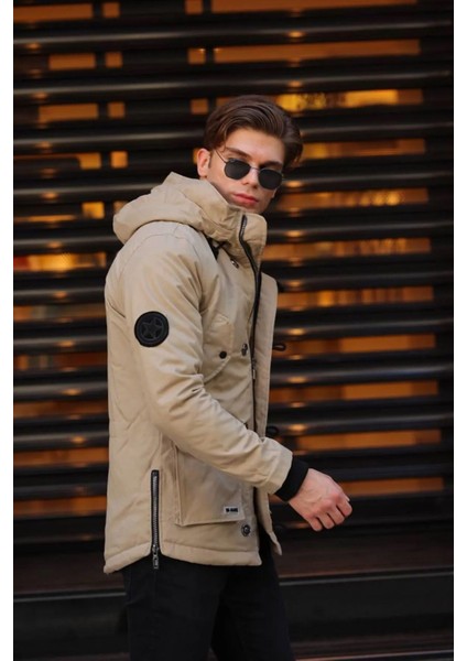 Regular Fit Su ve Soğuğa Dayanıklı Kürklü Kapüşonlu Çocuk Parka Kaban--Siyah-- fiyatları