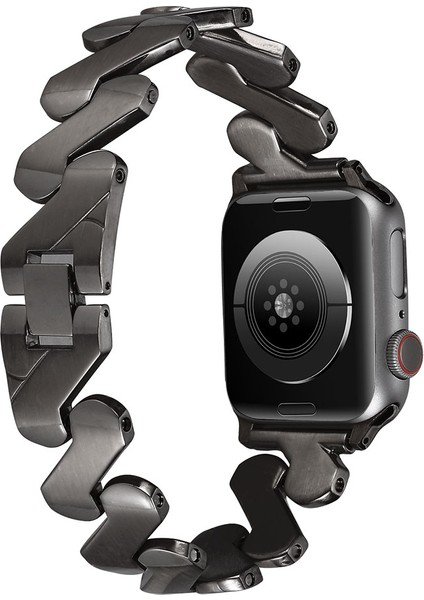 ​​​watch 7 41MM Kordon Uyumlu Krd-80 Metal Strap Kayış Mtsc - Siyah fırsatları