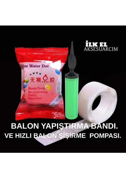 Bride Yazılı Bekarlığa Veda Aksesuar Seti | Balon Seti , Kuşak, Taç, Bileklik ve Dövme