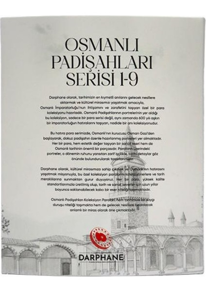 Agakulche Osmanlı Padişahları Bimetal 9'lu para seti fırsatları