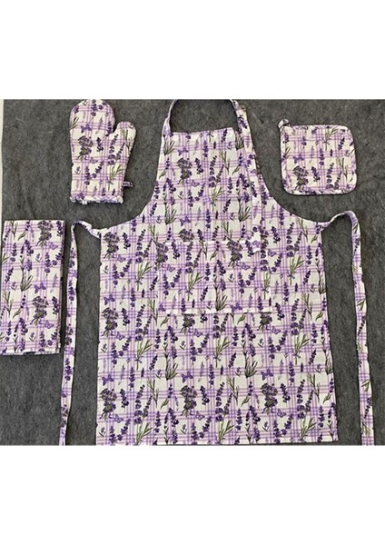 Renkli 4 Parça Mutfak Önlük Seti, Şık ve Kullanışlı Tasarım