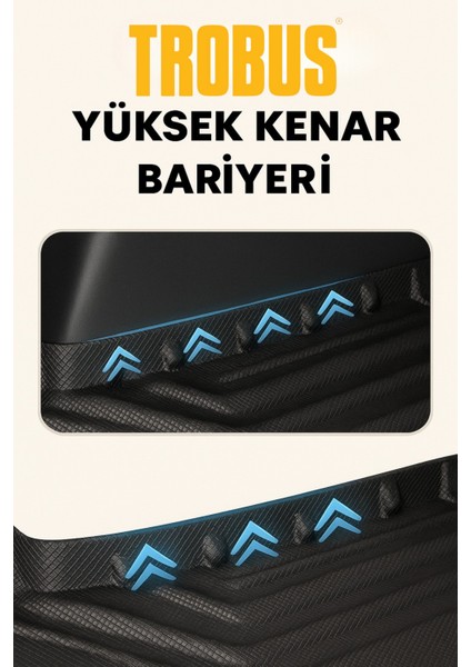 Volkswagen Transporter T5 2012 Carbon Desen Havuzlu Paspas | Kaymaz & Koku Yapmaz fırsatları