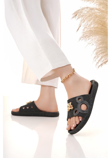 Kadın Terlik Siyah Kaydırmaz Su Geçirmez Şık Ev Dışarı Plaj Yazlık Günlük Terlik modelleri