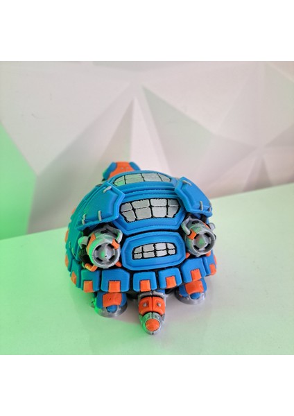 Oynar Eklemli Robot Kaplumbağa Figürü – 3D Baskı – Renkli ve Hareketli Oyuncak Tasarım modelleri
