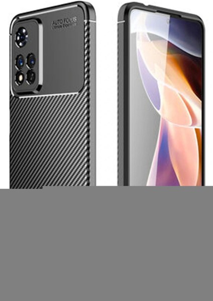 Xiaomi Redmi Note 11 Pro Plus 5g Kılıf Auto Focus Karbon Kapak - Siyah - LORCE9192-9428
