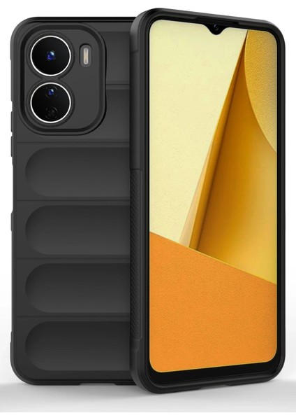 Vivo Y16 Kılıf Optimum Silikon - Siyah - LORCE5020-8269