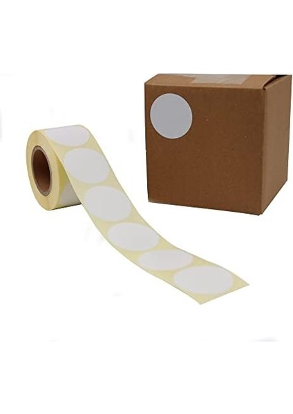 Etiketler , Hazır Al Hızlı Al Kuşe Etiket 30MM Çap Ruloda 1000 Adet 40MM Kuka Çapında Baskısız Nokta Etiketi fiyatları