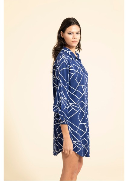 Mimoza Regular Fit Uzun Kollu Tunik Gömlek Lacivert fiyatları