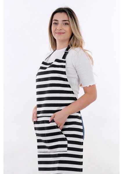 Ayarlanabilir Askılı Siyah Mutfak Şefi Önlüğü, Şefler Için Şık ve Konforlu Tasarım fiyatları