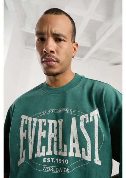 Authentic Boxing Oversize Koyu Yeşil Erkek Tişört fırsatları