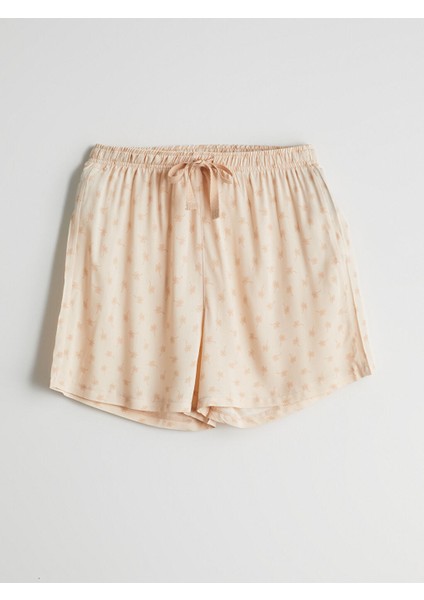 Yeni Sezon Beli Lastikli Baskili Kadin Sort Pijama Alti - S5JN80Z8 indirimleri