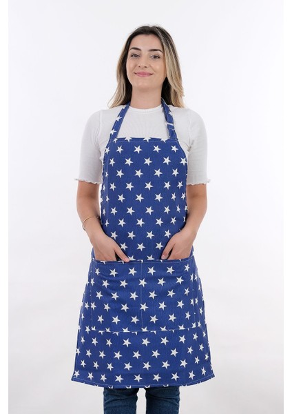 Mavi Sweet Ayar Askılı Mutfak Önlüğü, Şık ve Kullanışlı Tasarım