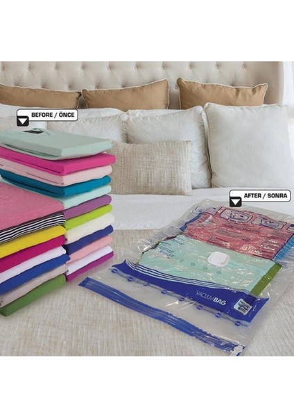 Turkuaz Xxl Vakumlu Poşet, 80X100CM, Dayanıklı ve Pratik Saklama Çözümü fiyatları