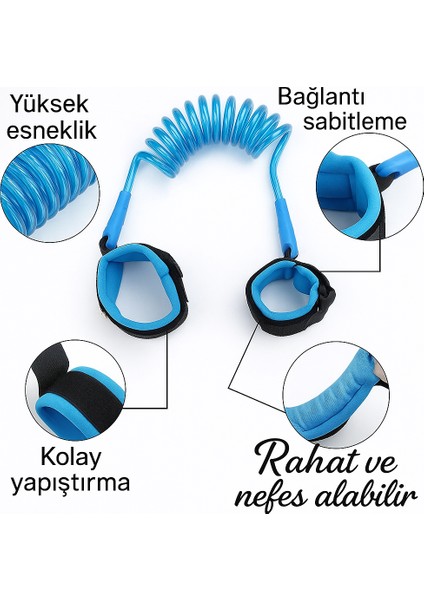 Çocuklar Için Kaybolma Önleyici Esnek Konforlu Bileklik