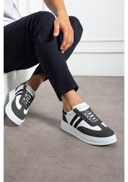 Erkek Beyaz Füme Sneaker Günlük Spor Ayakkabı Yüksek Taban Rahat Tasarım X35 fiyatları
