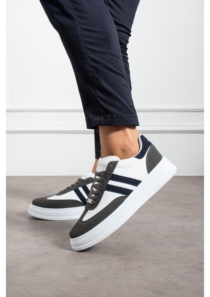 Erkek Beyaz Füme Sneaker Günlük Spor Ayakkabı Yüksek Taban Rahat Tasarım X35 modelleri